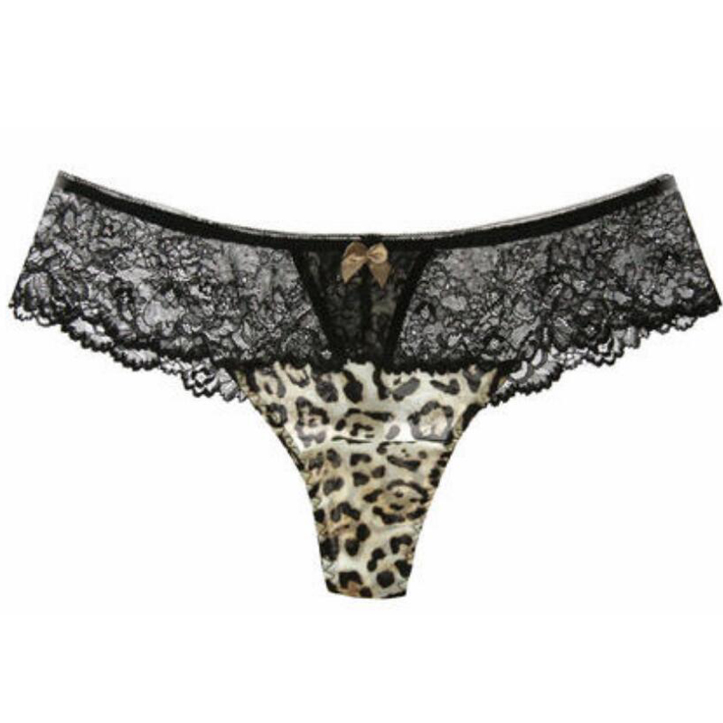 100% pure REAL SILK women PANTIES high quality Leopard Sexy LACE ladies thong G-string TANGA calcinha briefs underwear hipster